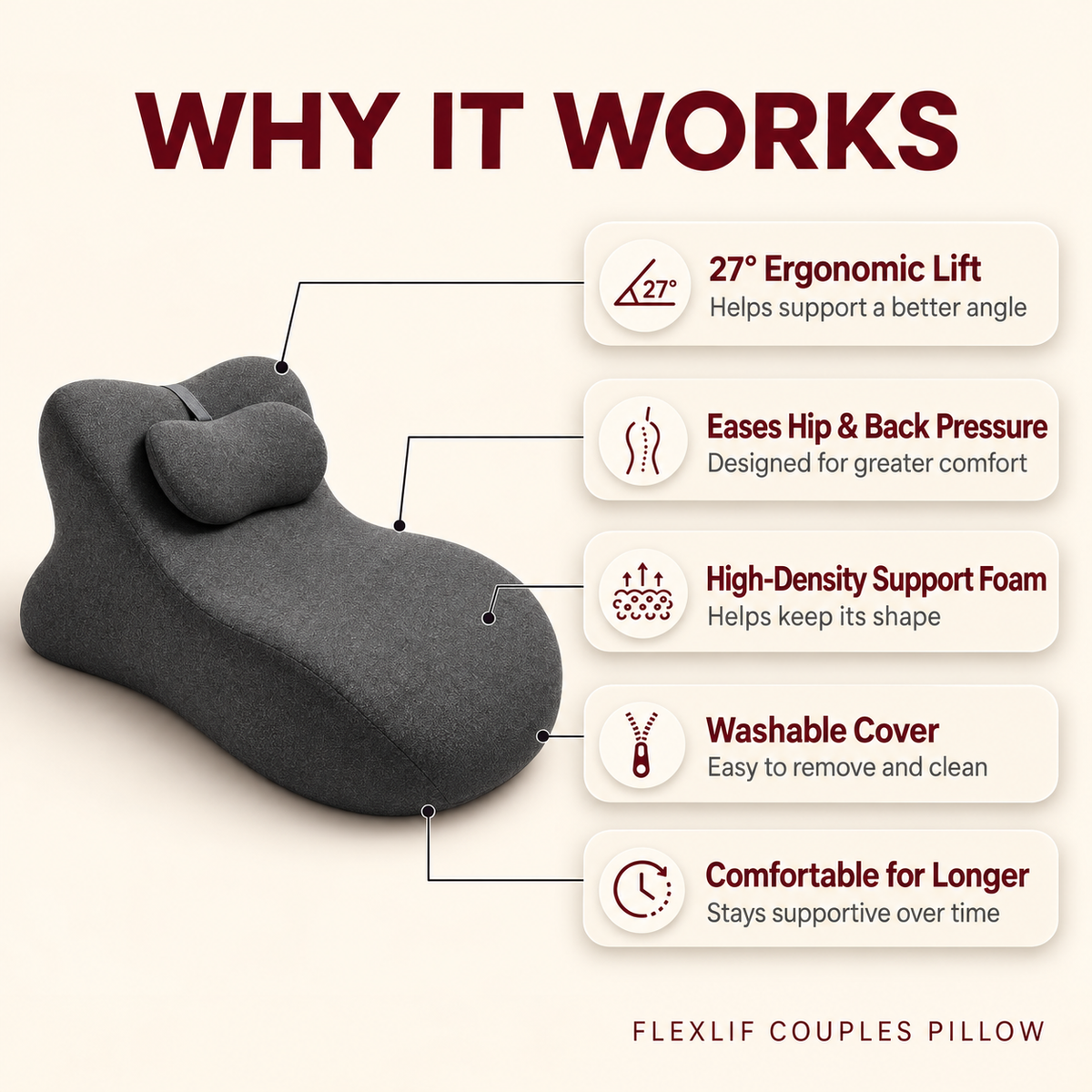 Flexlif Couples Support Pillow